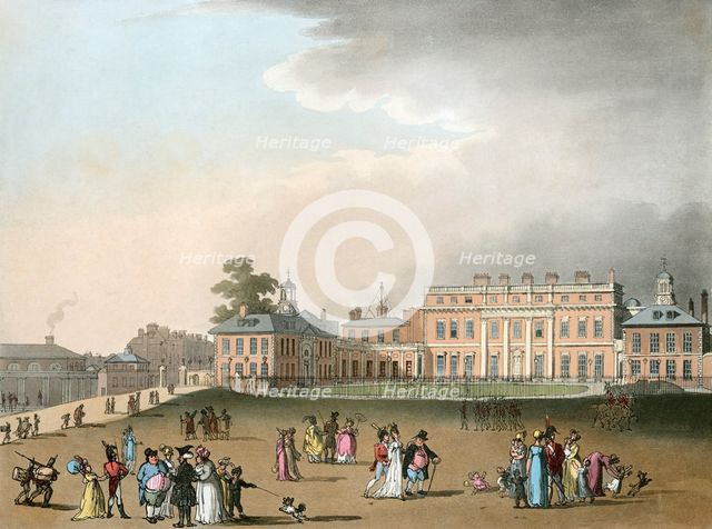 Buckingham Palace, London, 1809. Artist: Augustus Charles Pugin.
