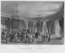 Buckingham Palace, - The Library. Foreign Leveé c1841. Artist: Henry Melville