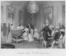 Buckingham Palace. The Yellow Drawing Room c1841. Artist: Henry Melville