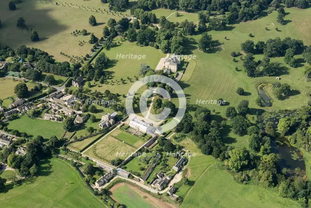 Buckland House, kitchen garden, former Manor House and the Church of St Mary, Buckland, Oxon, 2016. Creator: Damian Grady.