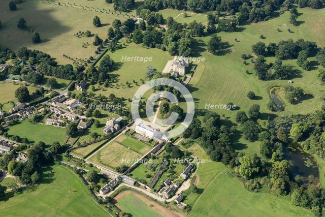 Buckland House, kitchen garden, former Manor House and the Church of St Mary, Buckland, Oxon, 2016. Creator: Damian Grady.