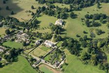 Buckland House, kitchen garden, former Manor House and the Church of St Mary, Buckland, Oxon, 2016. Creator: Damian Grady