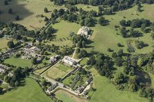 Buckland House, kitchen garden, former Manor House and the Church of St Mary, Buckland, Oxon, 2016. Creator: Damian Grady