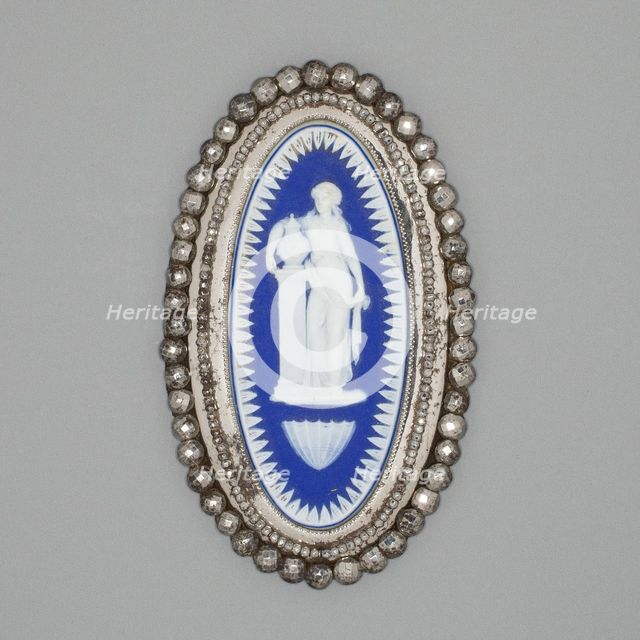 Buckle Medallion (part of buckle), Burslem, Late 18th century. Creator: Wedgwood.