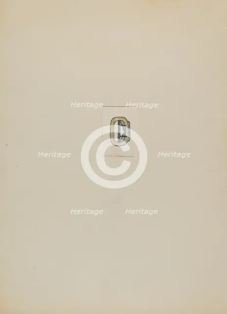 Buckle, c. 1936. Creator: Charles Criswell.