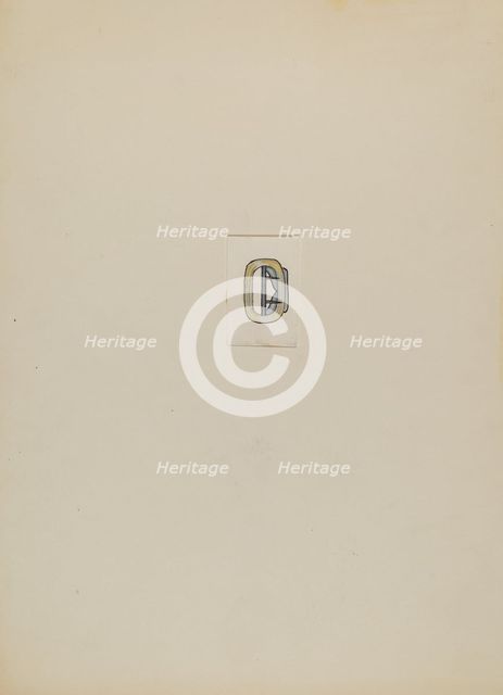 Buckle, c. 1936. Creator: Charles Criswell.