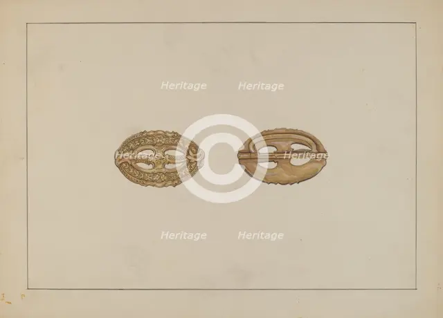 Buckle, c. 1937. Creator: Evelyn Bailey.