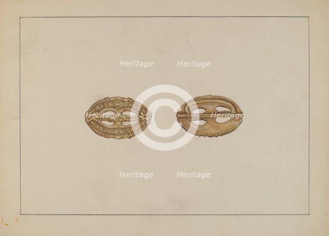 Buckle, c. 1937. Creator: Evelyn Bailey.