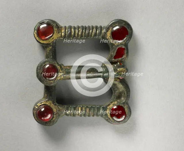 Buckle with Animal-Shaped Thorn and Belt Plate, 400s. Creator: Unknown.