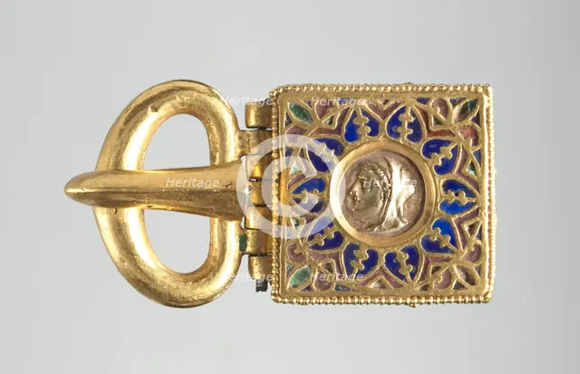 Buckle with Embossed Head in Profile, 400-600. Creator: Unknown.