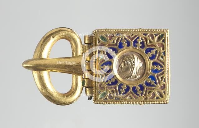 Buckle with Embossed Head in Profile, 400-600. Creator: Unknown.