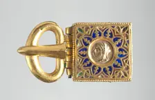 Buckle with Embossed Head in Profile, 400-600. Creator: Unknown