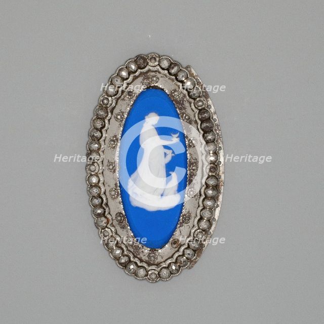 Buckle with Hebe and Eagle, Burslem, Late 18th century. Creator: Wedgwood.