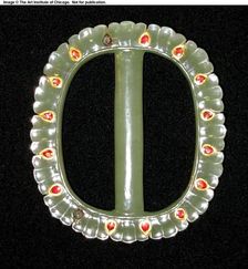 Buckle with Incised Petal Pattern, 17th/18th century. Creator: Unknown