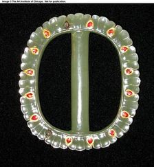 Buckle with Incised Petal Pattern, 17th/18th century. Creator: Unknown