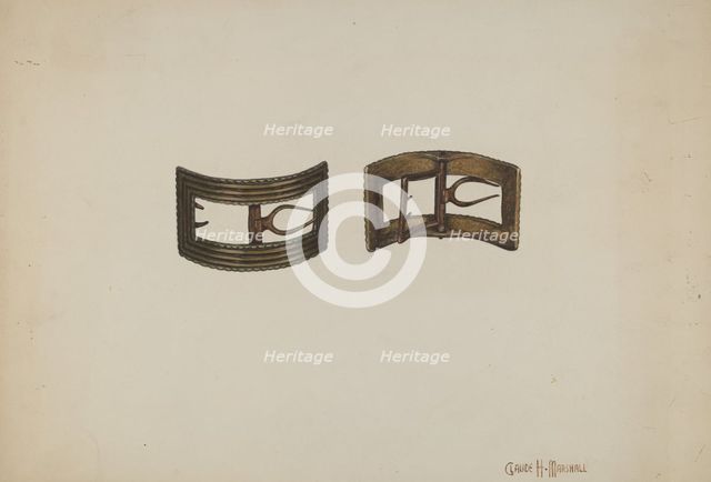 Buckles, c. 1938. Creator: Claude Marshall.