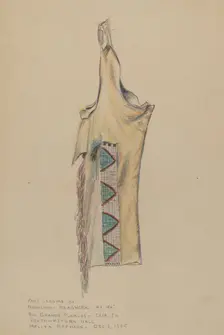 Buckskin Legging with Beadwork, 1935. Creator: Melita Hofmann