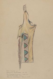 Buckskin Legging with Beadwork, 1935. Creator: Melita Hofmann