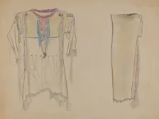 Buckskin Shirt and Leggings, 1935/1942. Creator: Unknown