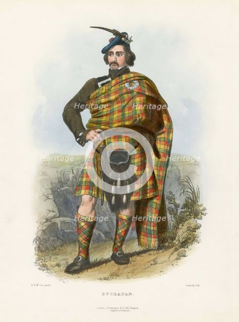 Buchanan,  from The The Clans of the Scottish Highlands, pub. 1845 (colour lithograph)