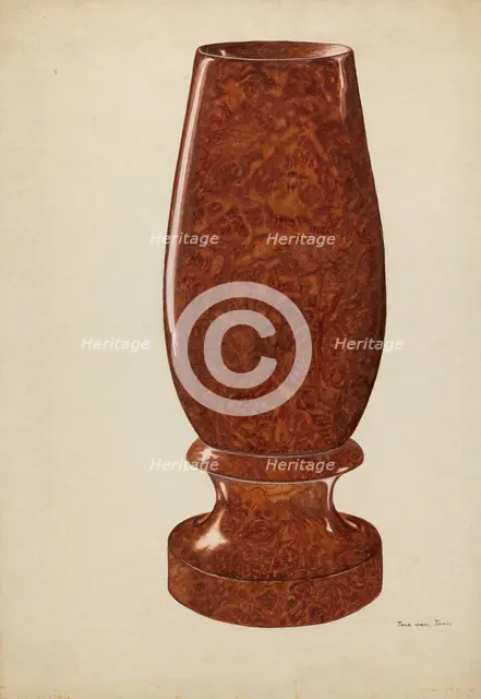 Bud Vase, c. 1937. Creator: Vera Van Voris.