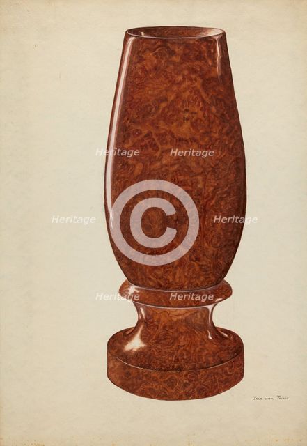 Bud Vase, c. 1937. Creator: Vera Van Voris.