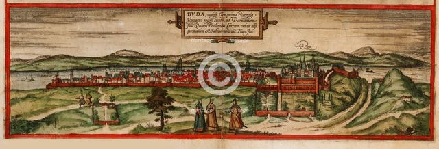 Buda, vulgo Ofen (From: Civitates orbis terrarium), 1572. Artist: Braun, Georg (1541-1622)