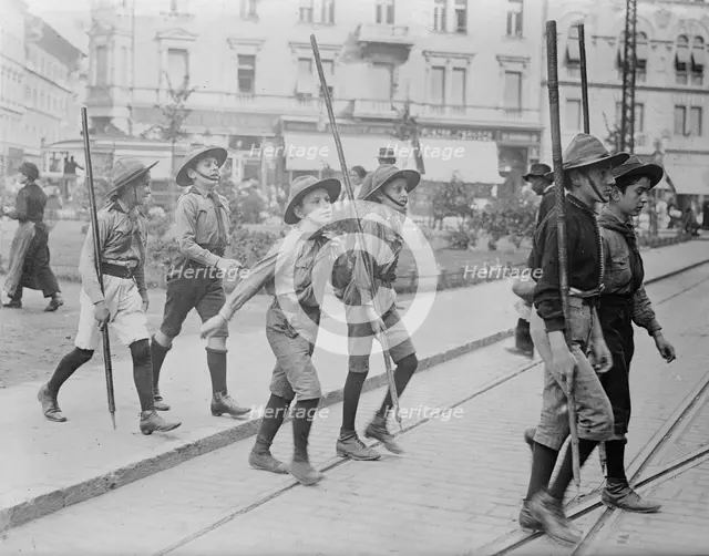 Buda - Pesth, Boy Scouts, between c1915 and c1920. Creator: Bain News Service.