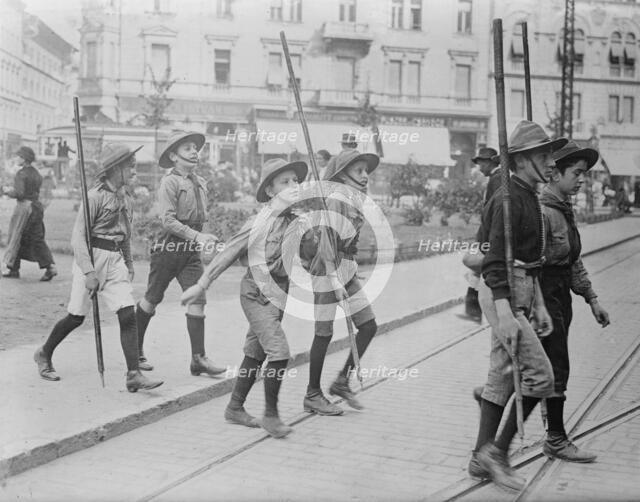 Buda - Pesth, Boy Scouts, between c1915 and c1920. Creator: Bain News Service.