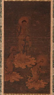 Buddha Amida's welcoming descent, Kamakura period, (14th century?). Creator: Unknown