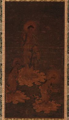 Buddha Amida's welcoming descent, Kamakura period, (14th century?). Creator: Unknown