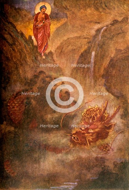 'Buddha and the Dragon', 1912. Creator: Evelyn Paul.
