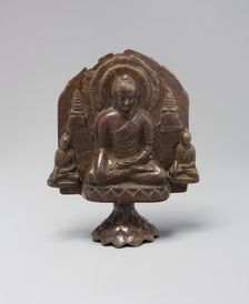 Buddha Calling the Earth to Witness (Bhumisparshamudra), Pala period, 8th/10th century. Creator: Unknown