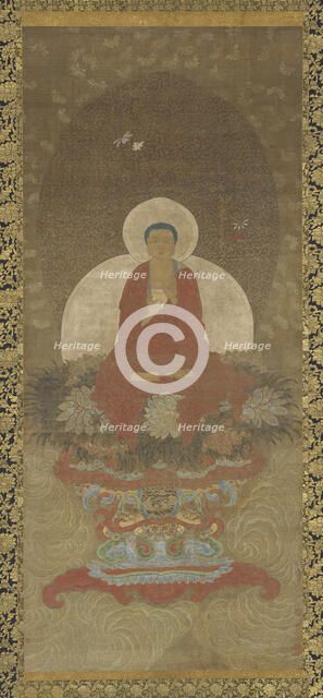 Buddha Enthroned on a Mat of Kusa Grass, 17th century. Creator: Unknown.