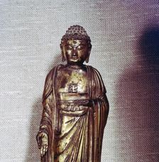 Buddha, gilt-bronze, Ming Dynasty, 1396