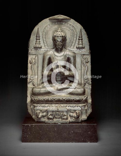 Buddha Giving the First Sermon (Dharmachakrapravartanamudra), late 10th/early 11th cent. Creator: Unknown.