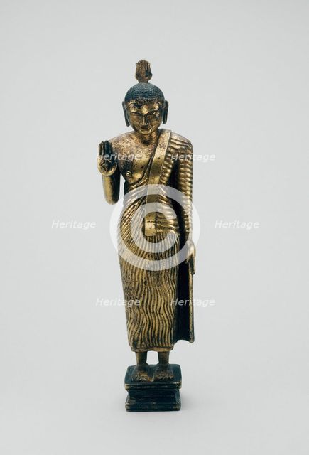 Buddha Standing with Hand in the Gesture of Reassurance (Abhayamudra), 18th century. Creator: Unknown.