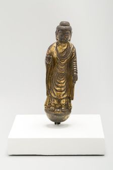 Buddha, Standing with Hand in Gesture of Reassurance (Abhaymudra), Tang dynasty, 7th/8th century. Creator: Unknown