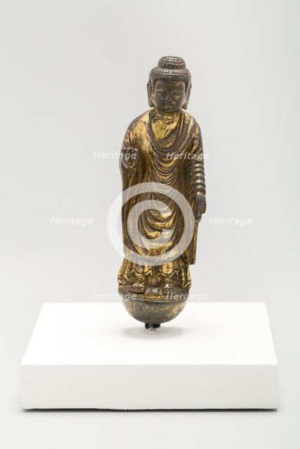 Buddha, Standing with Hand in Gesture of Reassurance (Abhaymudra), Tang dynasty, 7th/8th century. Creator: Unknown.