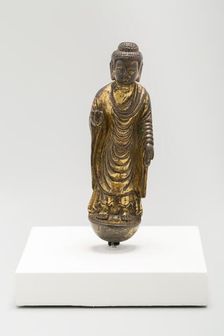 Buddha, Standing with Hand in Gesture of Reassurance (Abhaymudra), Tang dynasty, 7th/8th century. Creator: Unknown