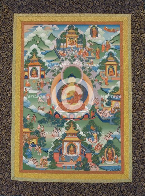 Buddha Seated on a Lotus Pedestal, 19th century. Creator: Unknown.
