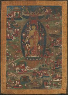 Buddha Shakyamuni and Scenes of His Previous Lives (Jataka Tales), 1573-1619. Creator: Unknown