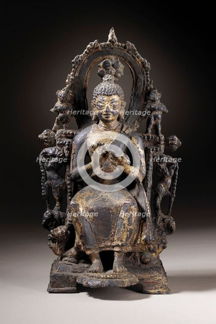 Buddha Shakyamuni or the Bodhisattva Maitreya, early 8th century. Creator: Unknown.