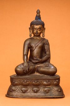 Buddha Shakyamuni or the Jina Buddha Akshobhya (image 1 of 2), 14th century. Creator: Unknown