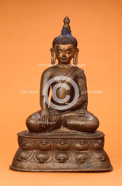 Buddha Shakyamuni or the Jina Buddha Akshobhya (image 1 of 2), 14th century. Creator: Unknown.