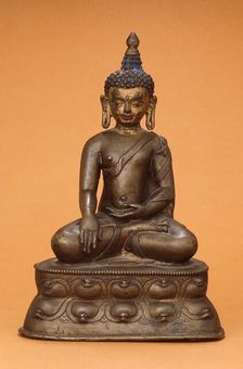 Buddha Shakyamuni or the Jina Buddha Akshobhya (image 1 of 2), 14th century. Creator: Unknown
