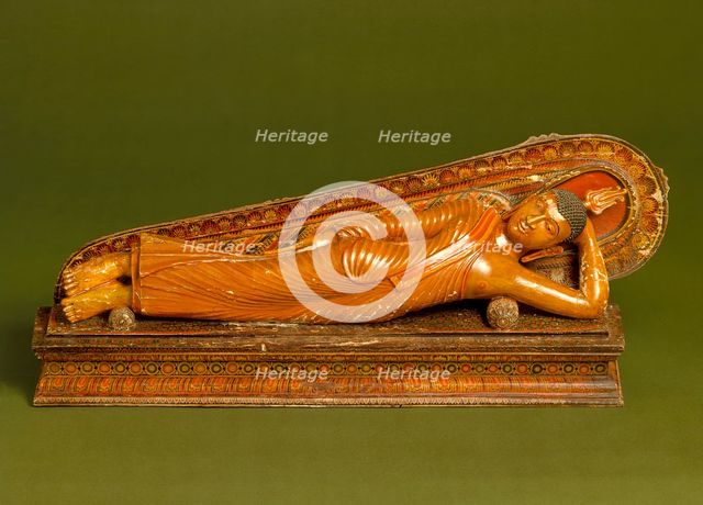 Buddha Shakyamuni Reclining, 18th century. Creator: Unknown.