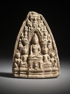 Buddha Shakyamuni with Attendants, 13th-14th century. Creator: Unknown