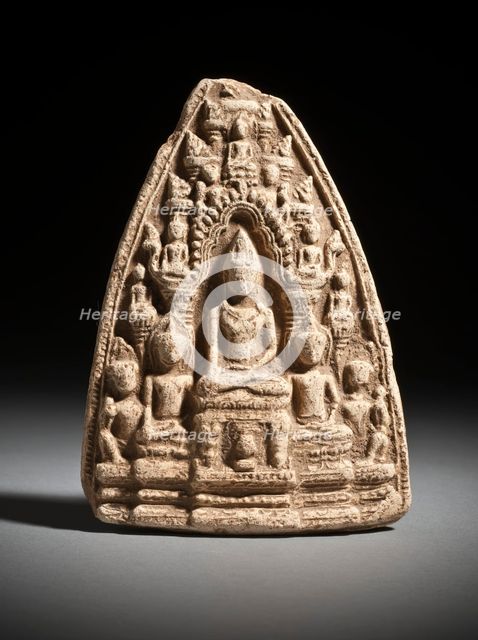 Buddha Shakyamuni with Attendants, 13th-14th century. Creator: Unknown.