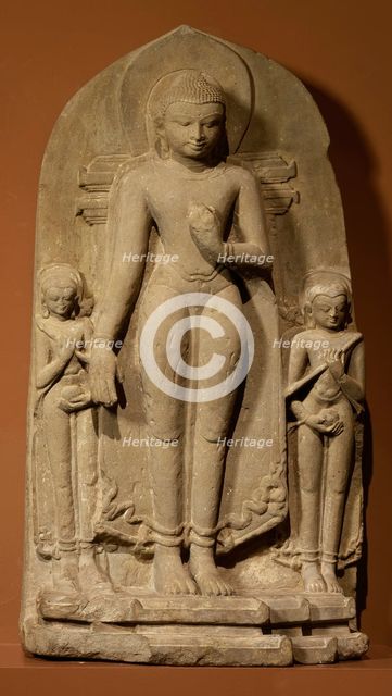 Buddha Shakyamuni with Monk Attendants, 11th-12th century. Creator: Unknown.
